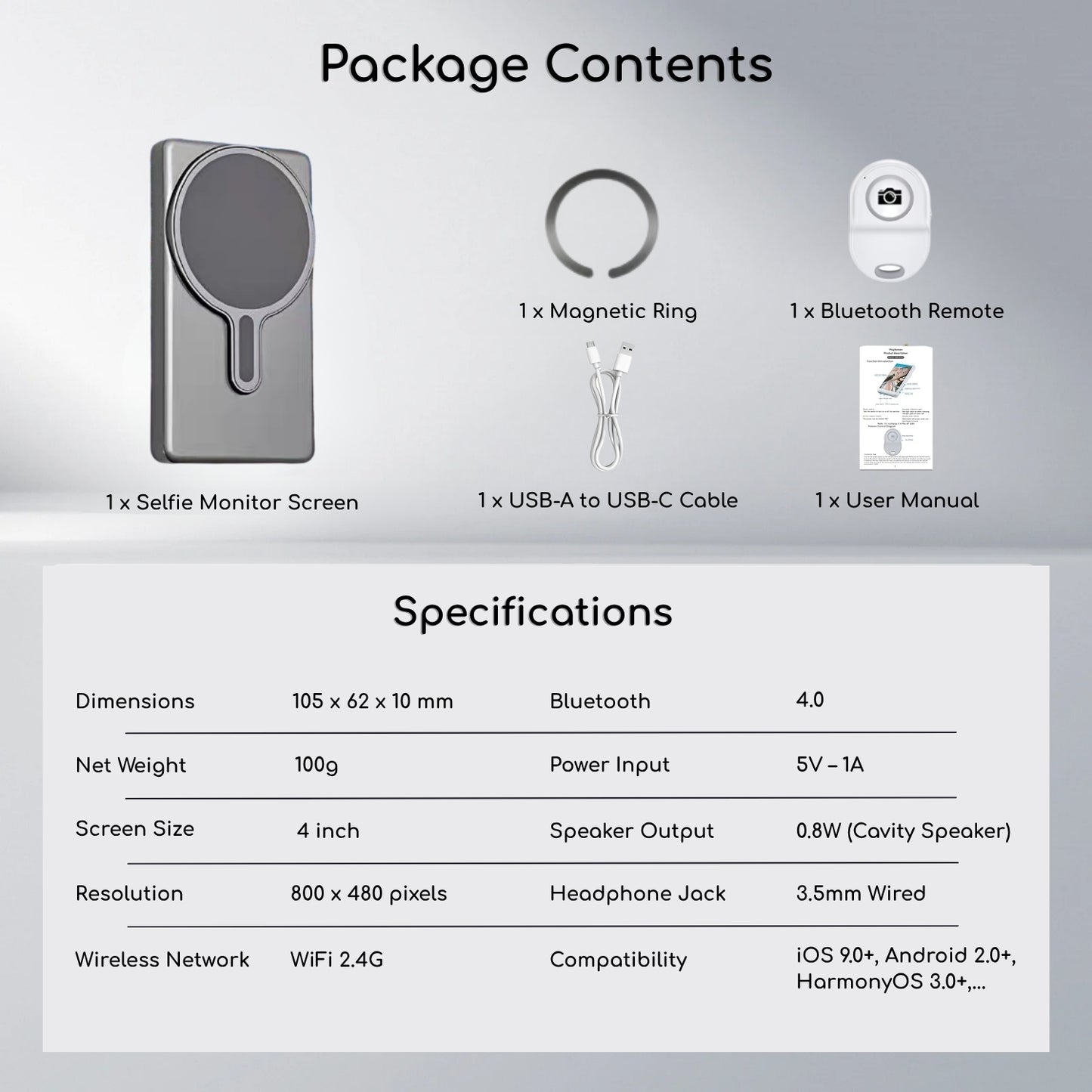 duomira™ - Smartphone Vlogging & Selfie Monitor